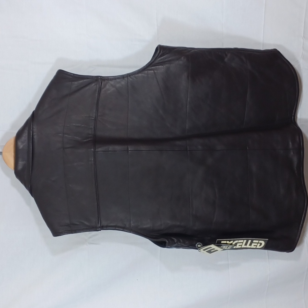 Excelled Mens Leather Reversible Vest Color Brown  Size XL - Picture 5 of 8